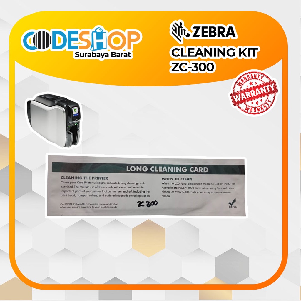 Cleaning Kit Id Card Zebra ZC 100 ZC 300