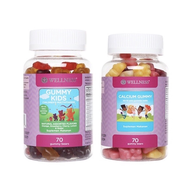 Wellness gummy kids isi 30 dan calcium gummy isi 70