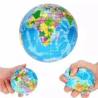 Mainan Edukasi Anak Cewek Cowok Mainan Bola Karet Globe Peta Dunia ukuran diameter 9 cm