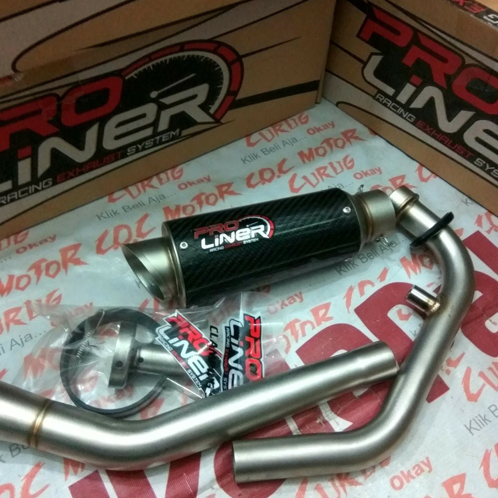 KNALPOT RACING PROLINER CARBON ORIGINAL HONDA SONIC 150R  bac 89