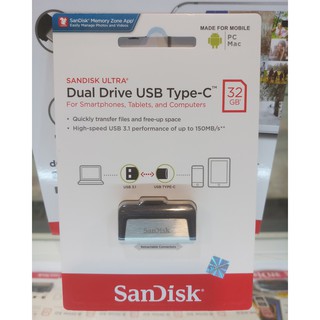 Jual Sandisk OTG 32GB USB Type-C USB 3.1 Ultra Dual Drive ( Sdddc2 32Gb