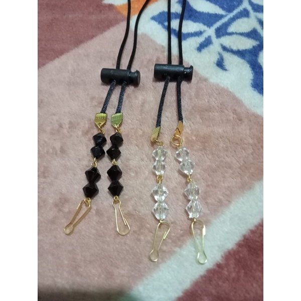 konektor masker 2in1 strap masker kristal