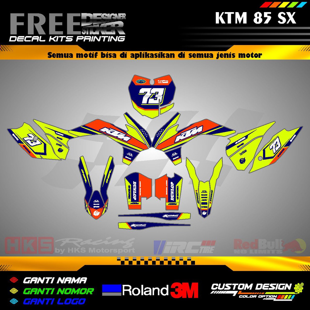 Decal Stiker Motor KTM 85 SX WS16