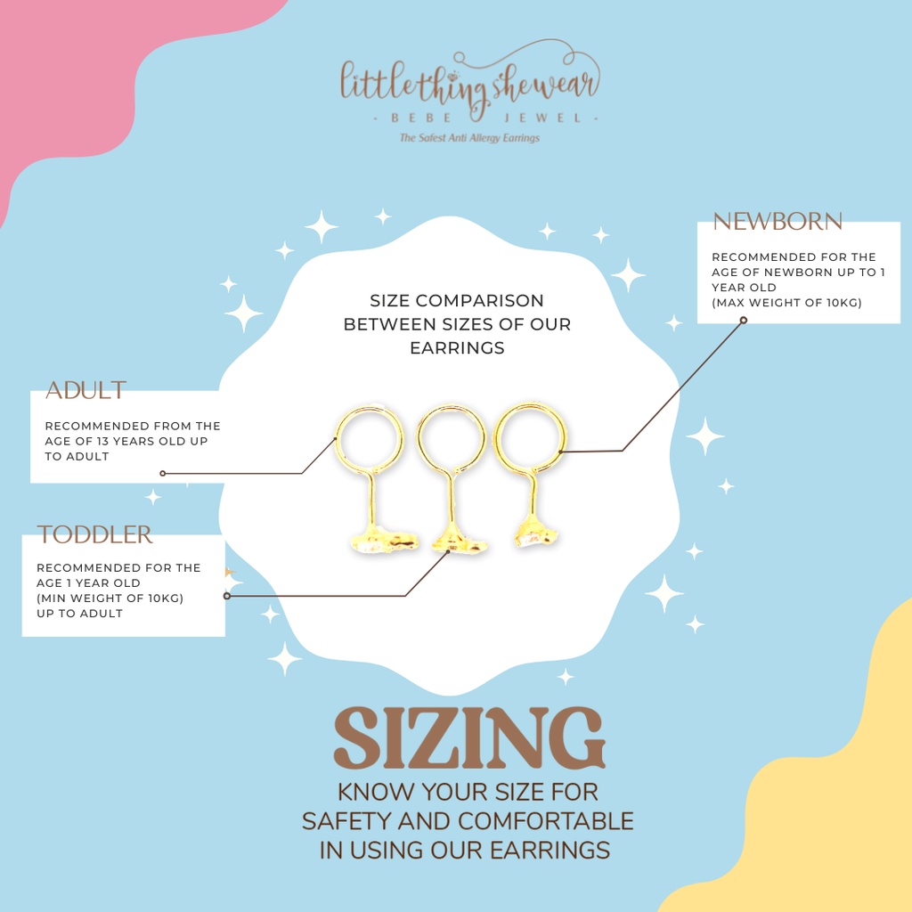 Anting Anak Littlethingshewear Winnie Gold Newborn PK-WINNIE NB 0,5gr