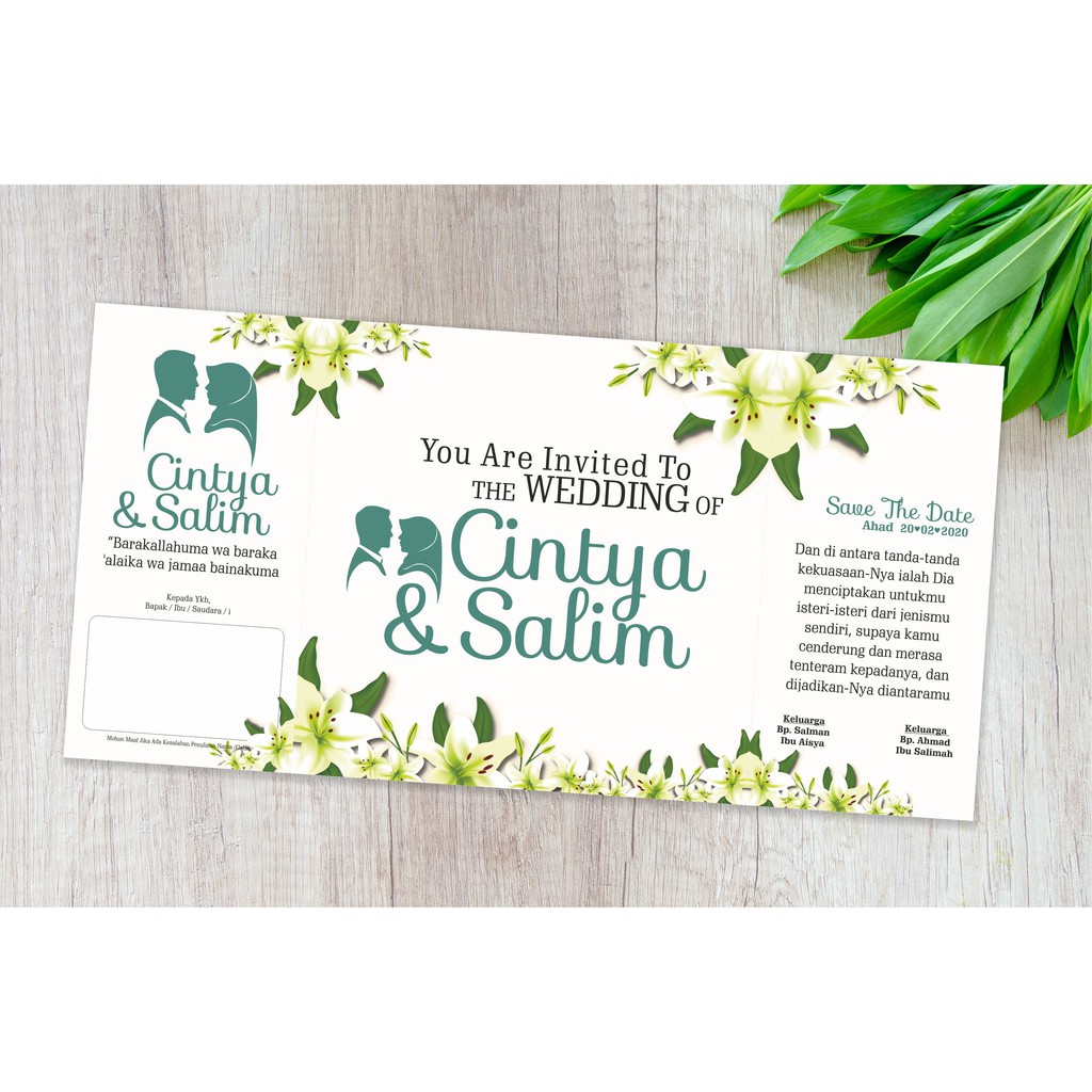 Undangan Pernikahan Floral Kode:SoloID-002