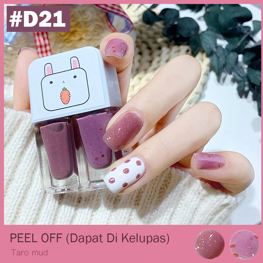 2IN1 KUTEK PEEL OFF HALAL KUTEKS 2 TONE KUTEK KOREA Cat Kuku muslimah