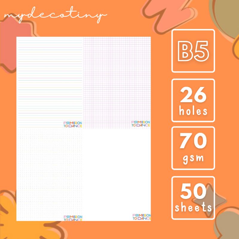 

B5 BTS Permission To Dance LOOSE LEAF 50 lbr