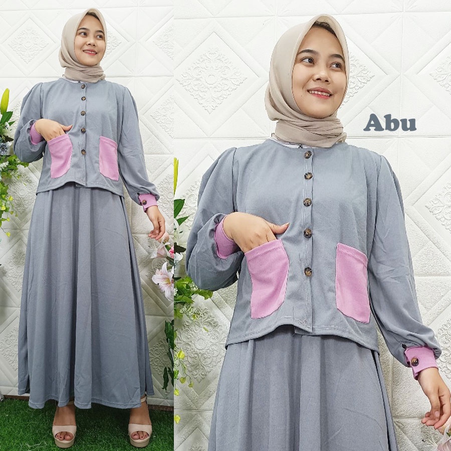 SETELAN NARRA SOFIYA BAJU JAKET DAN ROK SET GL FASHION