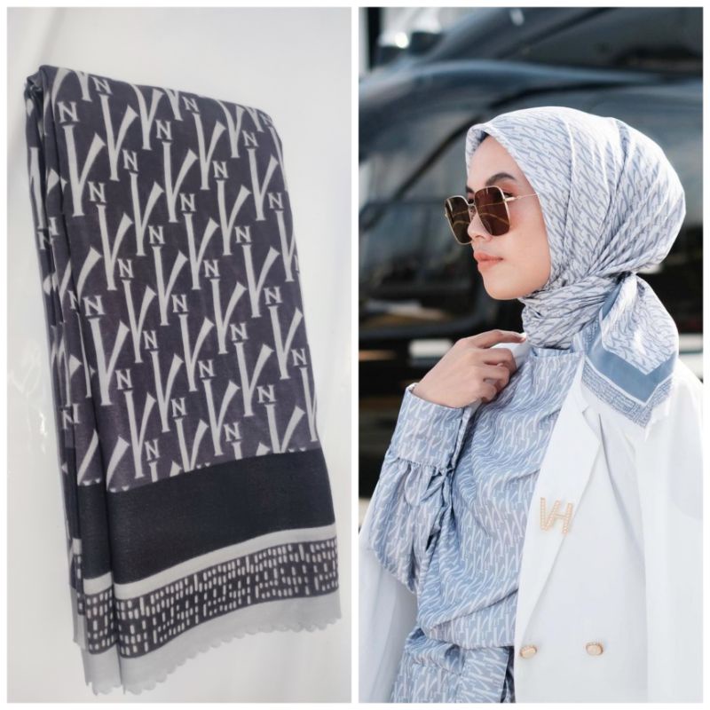 Hijab Segi Empat Motif  Lasercut MS Hijab /kerudung motif terbaru Jilbab Voal motif terlaris Jilbab deeka-MS 75