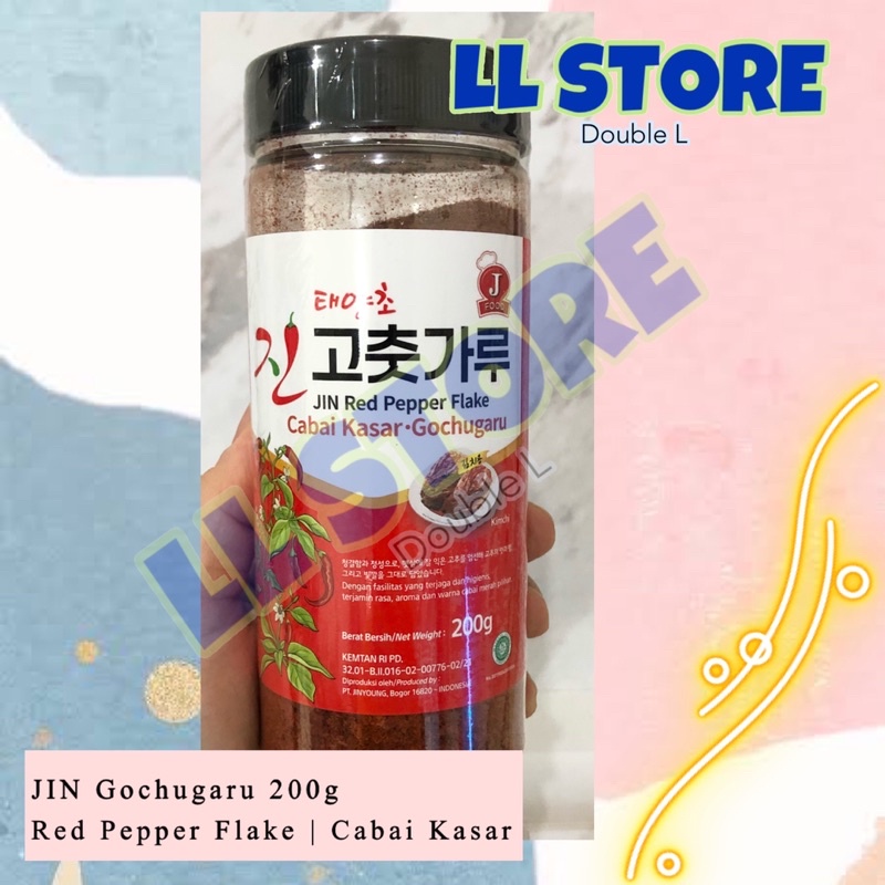 

JIN Gochugaru Red Pepper Flake 200g Bubuk Cabai Kasar Korea