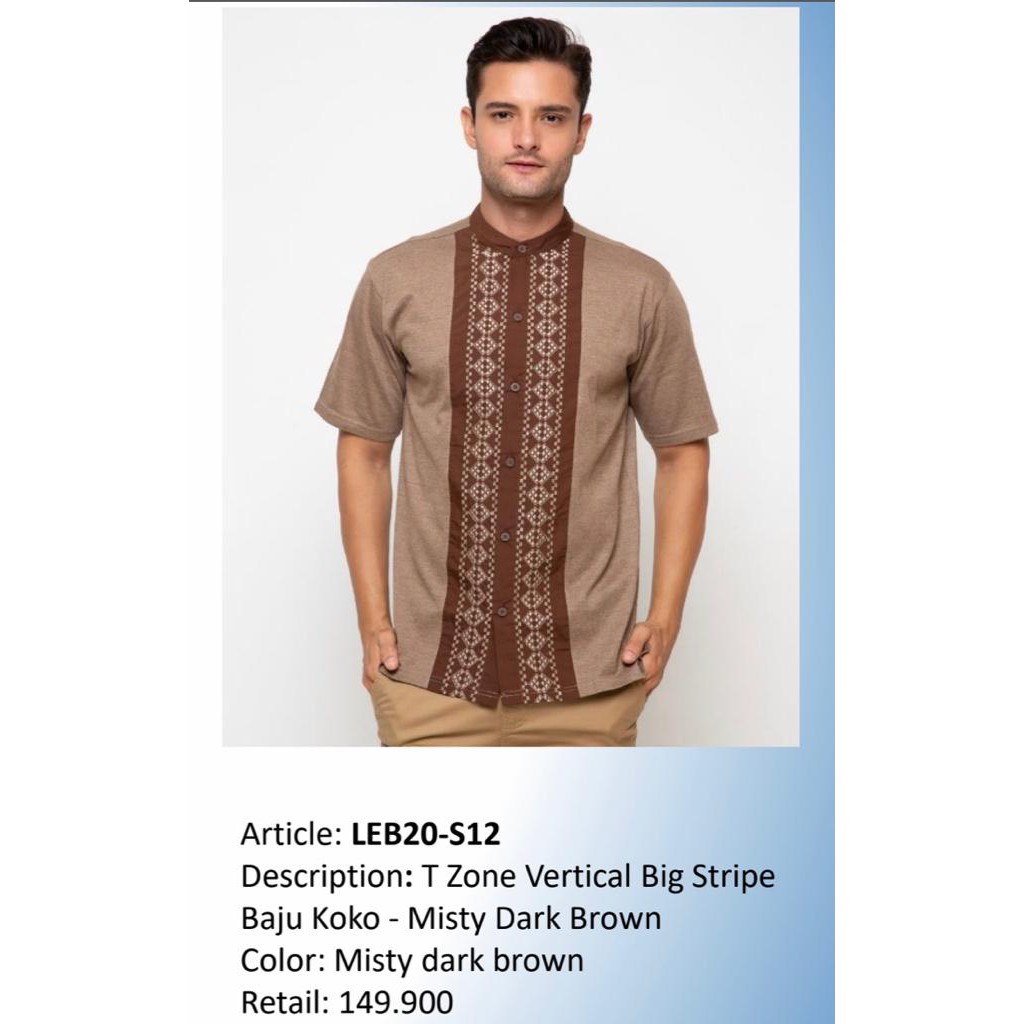 Baju Koko Vrtical Big Stripe T-Zone Original Matahari