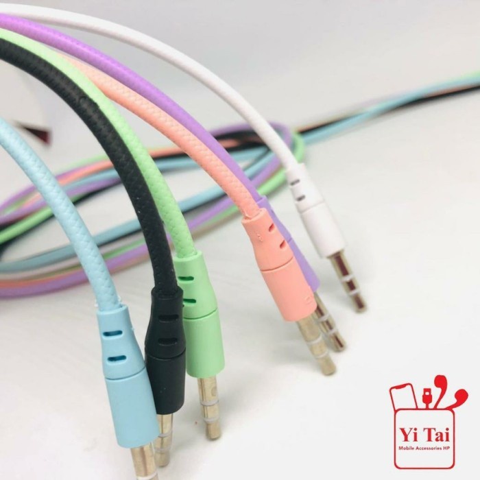 YITAI - KABEL AUDIO JACK AUX 1IN1 MACARON 1 METER - Kabel Audio Jax AUX 1 In 1 YITAI AUX-11 - GA