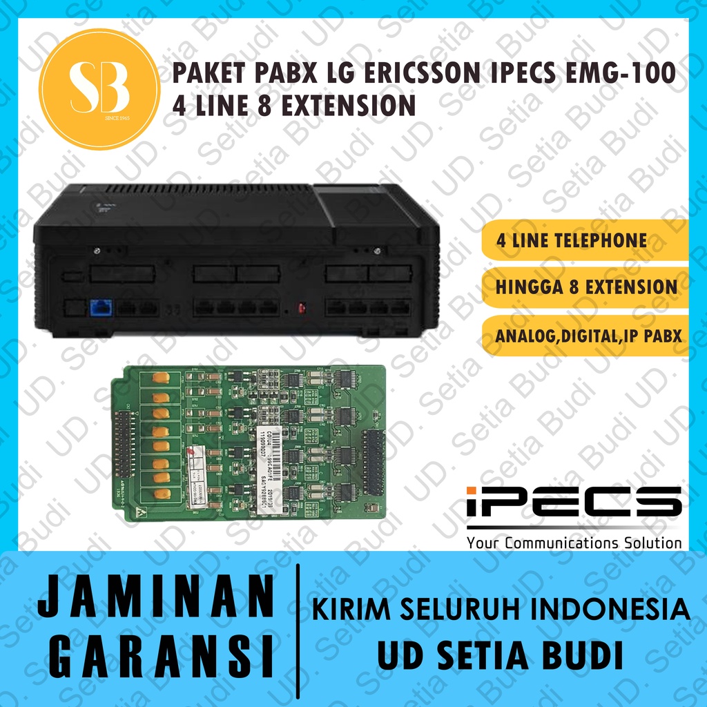 PABX LG Ericsson iPecs eMG100 Kapasitas 4 Line 8 Extension