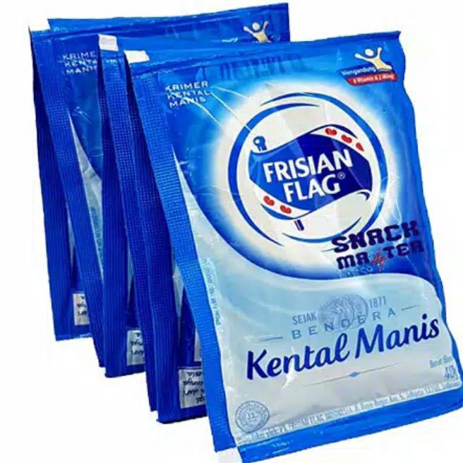 

Susu Bendera Kental Manis Putih 4 Renteng Frisian Flag 40g 4 Isi 24 Sachet