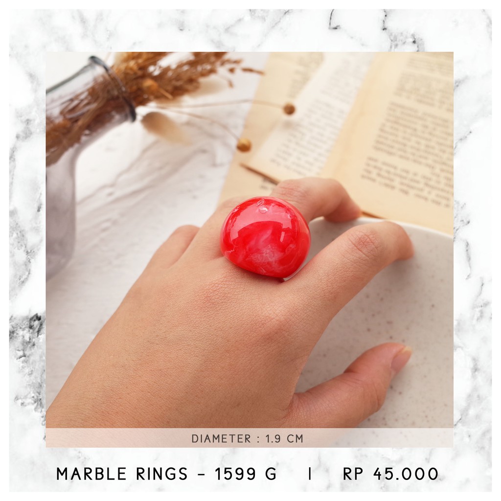 CINCIN MARBLE AKRILIK (DIAMETER 1.9 CM) - 1599