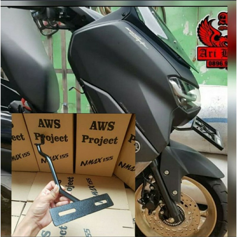 Breket plat nomor Nmax 2020 dudukan plat nomor Nmax 2020-AWS