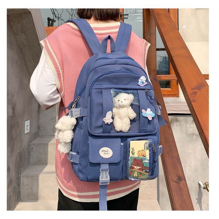 Tas Ransel Wanita Backpack Korea Import 33 + BONEKA