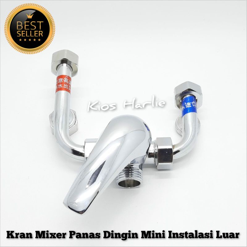 kran mini mixer water heater, kran mixer instalasi luar