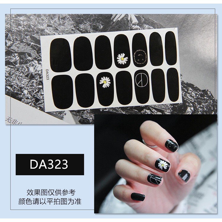 (COD) Nail Art 14pcs/set Stiker Kuku 3D Waterproof / Nail Stiker Kuku /Nail MALLSHOPING