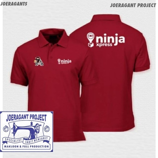 Kaos Polo Shirt Tshirt Baju Kerah Distro Ninja Xpress polos custom indonesia anak dewasa COD murah J