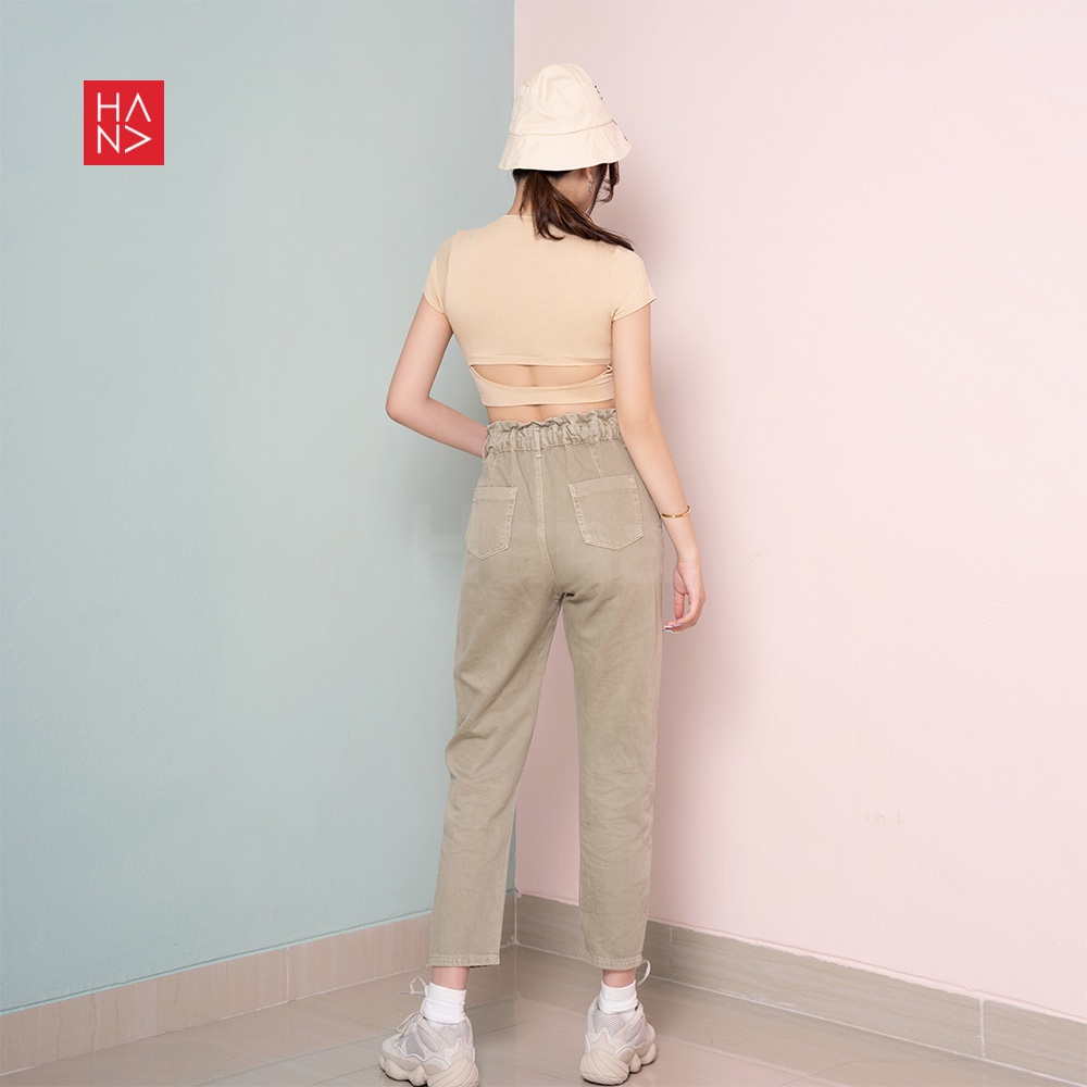 HanaFashion JKT - Mey Backless Crop Top Kaos Wanita - CT070