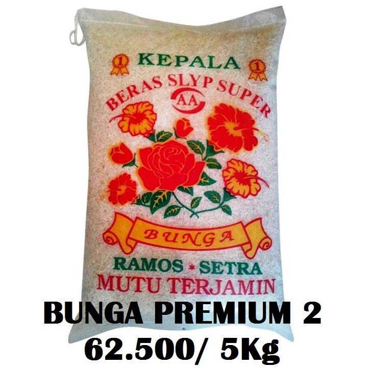 

Beras PREMIUM 2 Bunga Setra Ramos 5 Kg