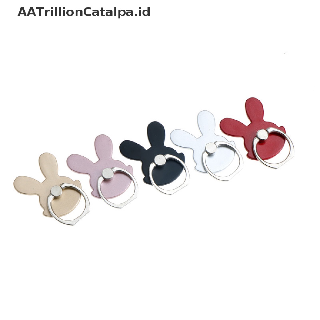 (AATrillionCatalpa) Ring holder Hp universal Bentuk Kelinci Bisa Berputar 360 °