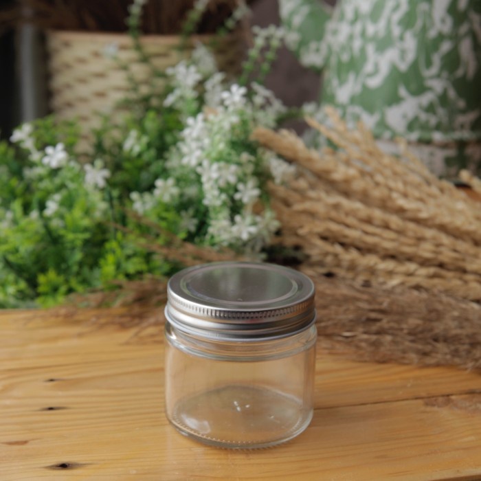 Makanan-Toples- Jar Kaca 200Ml Tutup Alumunium - Hanya Toples -Toples-Makanan.
