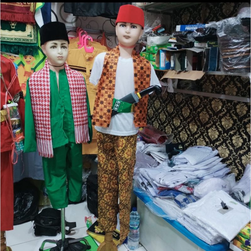baju Betawi baju adat anak baju celana sabuk peci selendang cukin celana boim baju anak laki