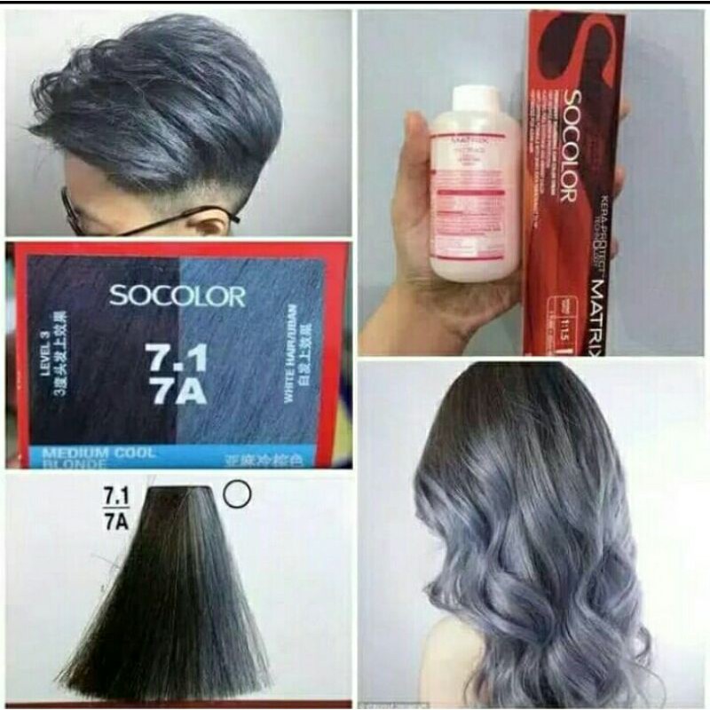Cat Rambut Matrix Socolor 7.1  + Oxidant mini 135ml