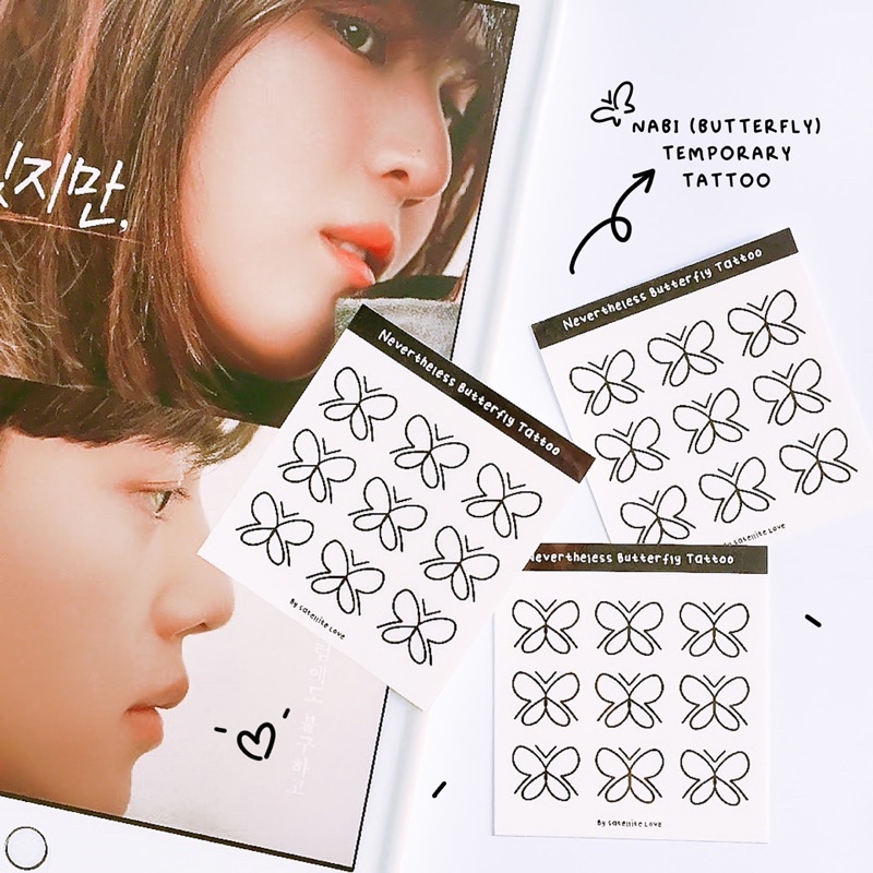 [READY] Nevertheless Butterfly Temporary Tattoo (Na-bi ver)