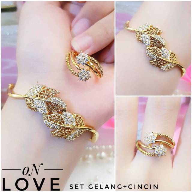 Xuping set perhiasan lapis emas 24k 1736j