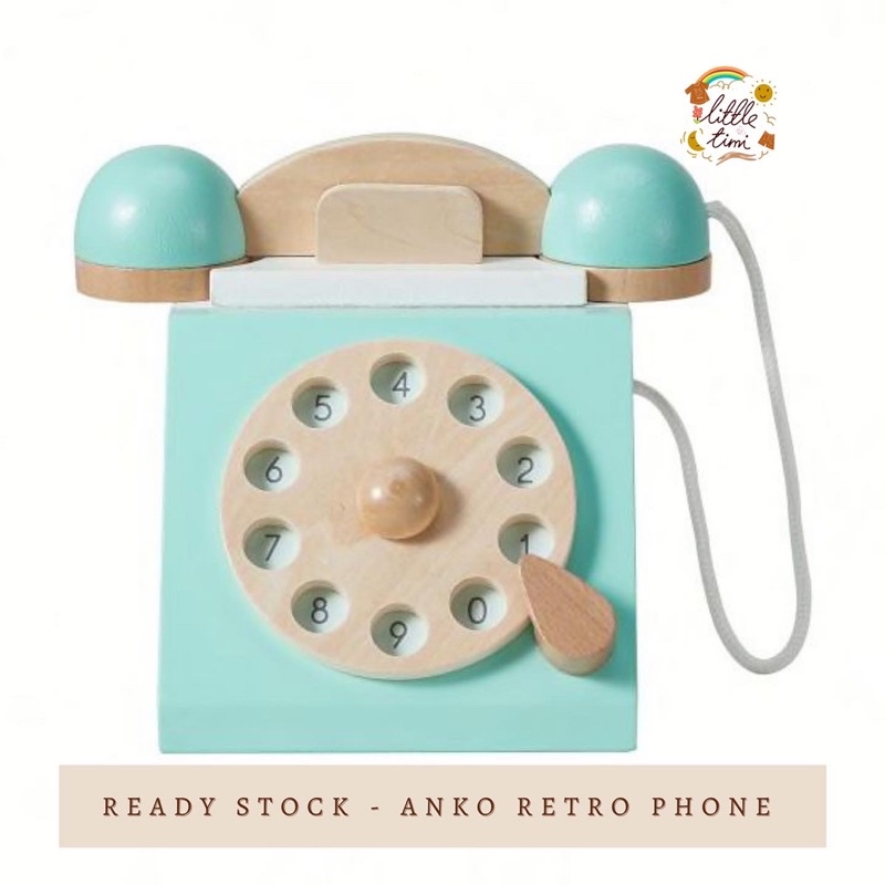 ANKO WOODEN RETRO PHONE