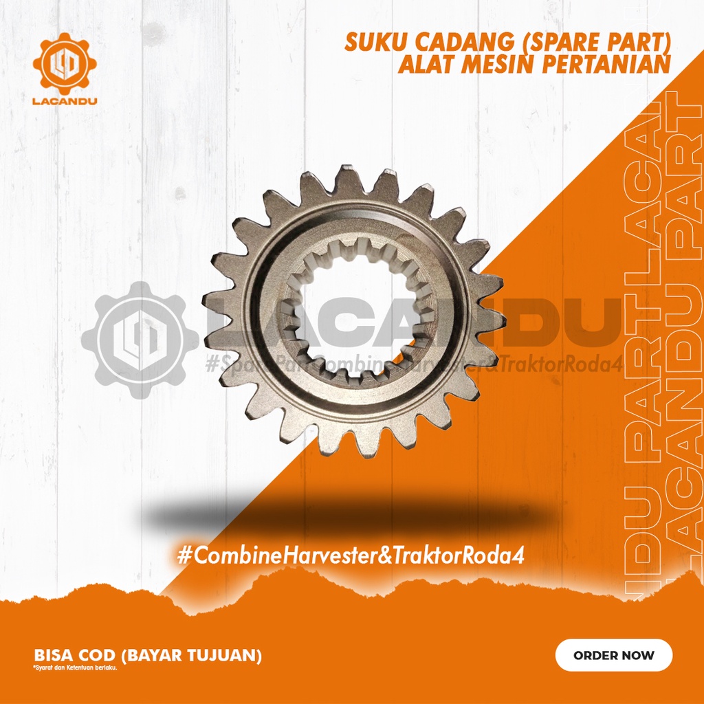 YB GEAR HST YANMAR - GIGI HST (METIK) KE TRANSMISI (GARDAN) 1E9062-52330 - COMBINE HARVESTER - LACAN