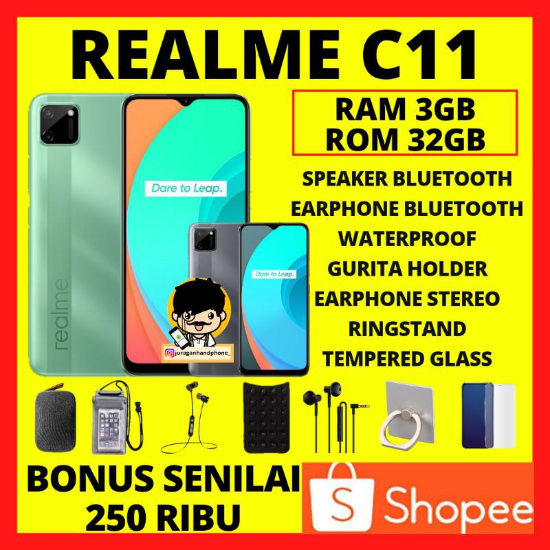 REALME REALMI C11 RAM 3GB INTERNAL 32GB GARANSI RESMI HP