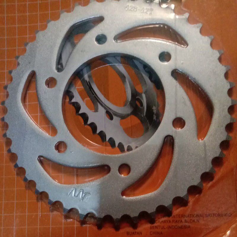 Gir Gear Set Depan+Belakang VIXION 42T 14T 14 42 T Sprocket Drive-2