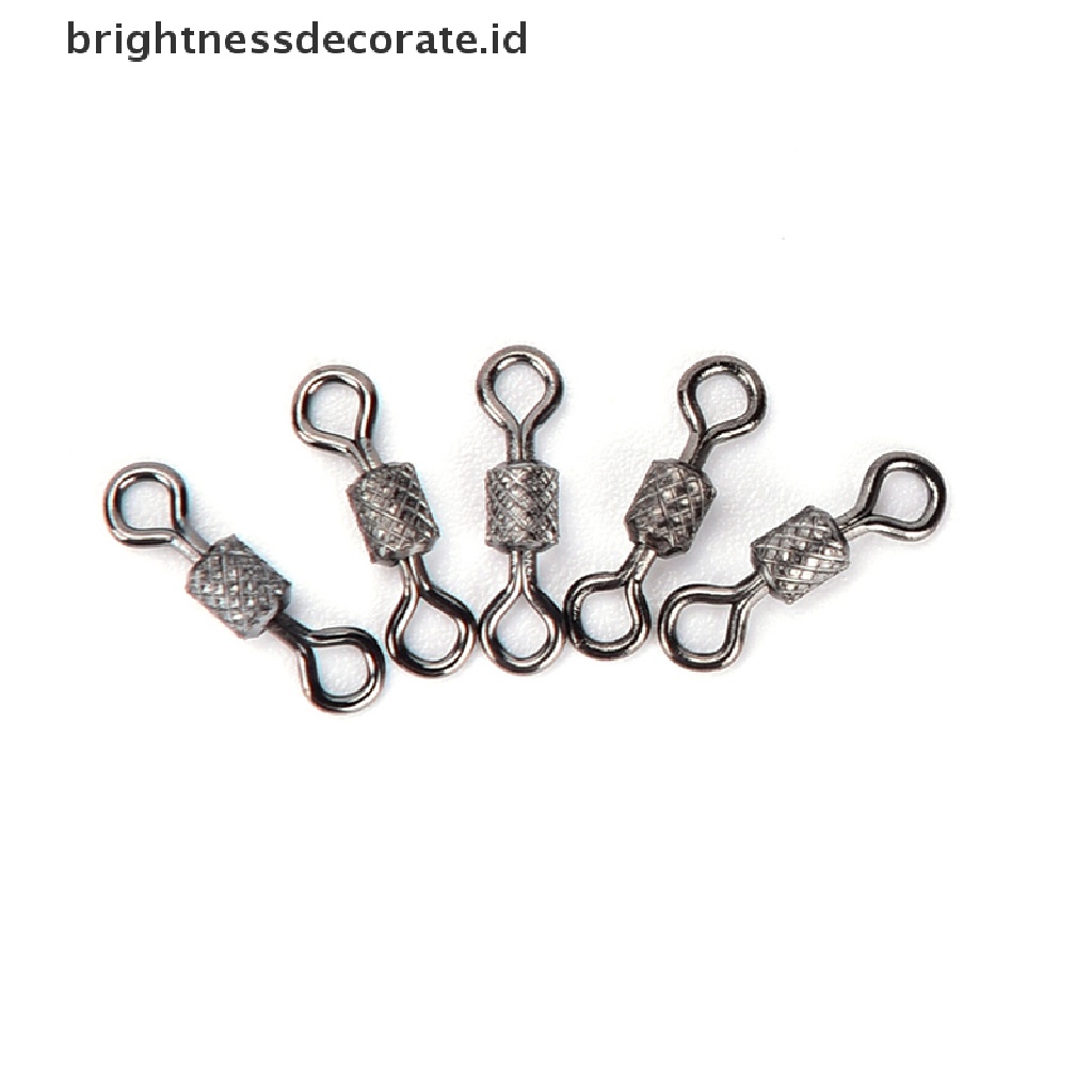 50 Pcs knurling Konektor bearing swivel Untuk Aksesoris Memancing