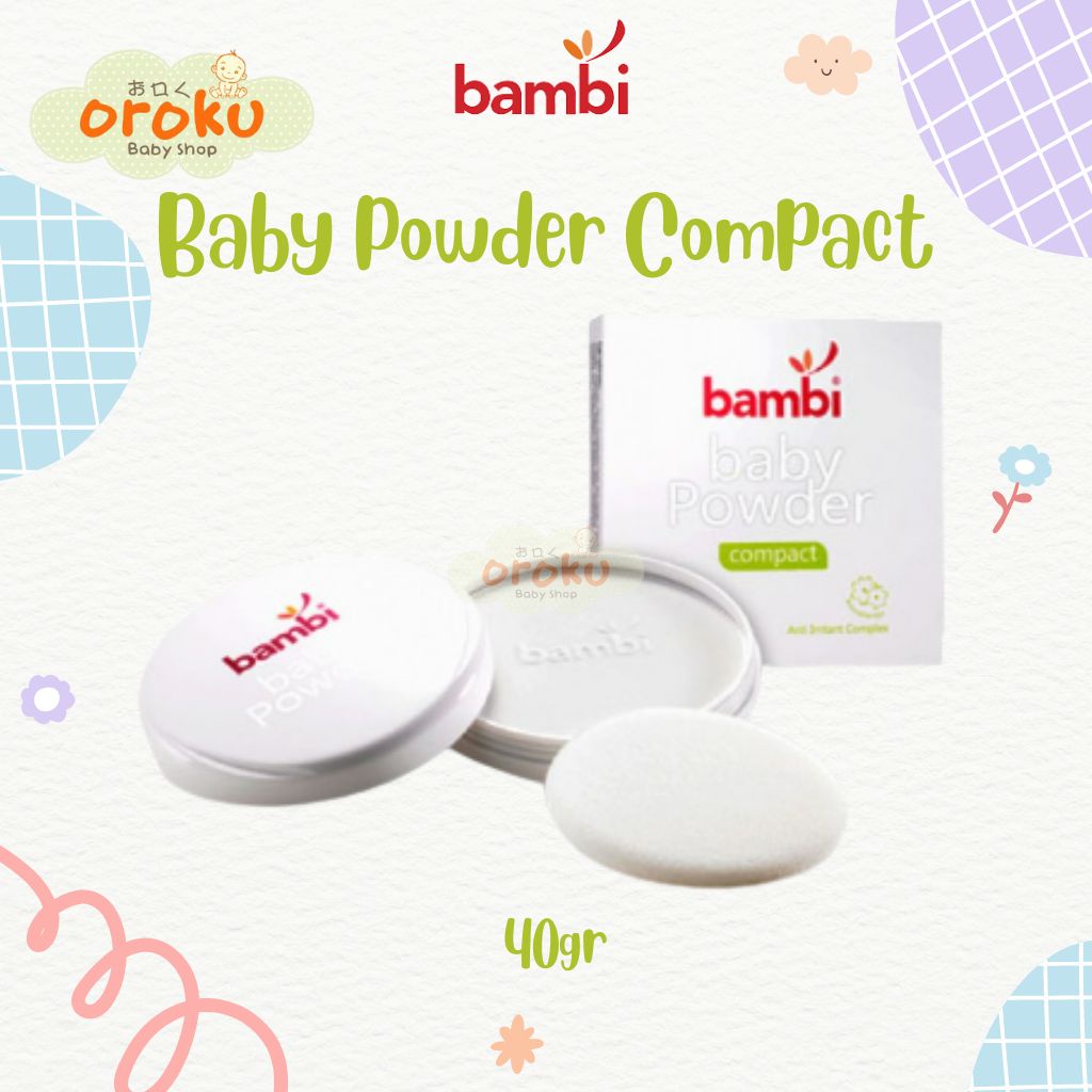 BAMBI BABY POWDER COMPACT 40GR REFILL / BEDAK BAYI