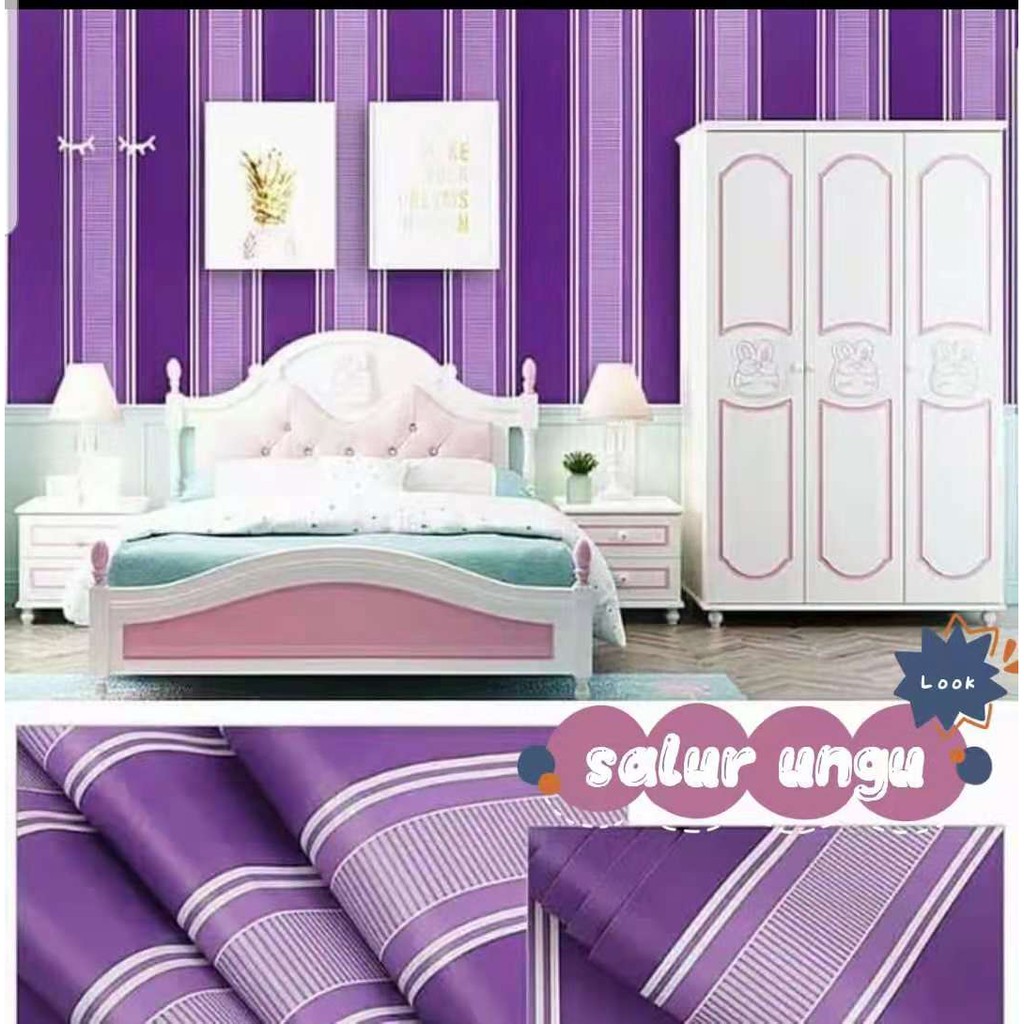 WALLPAPER STICKER DINDING MOTIF SALUR 45cmX10m