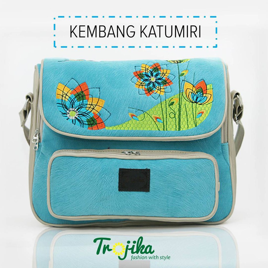 TAS SELEMPANG WANITA SLING BAG TROJIKA FUN BAG TAS NETBOOK SLEMPANG KULIAH KERJA KASUAL MUAT NOTEBOO