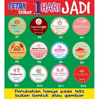 CETAK STIKER LABEL MAKANAN MINUMAN CHROMO A3 + CUTTING | Shopee Indonesia