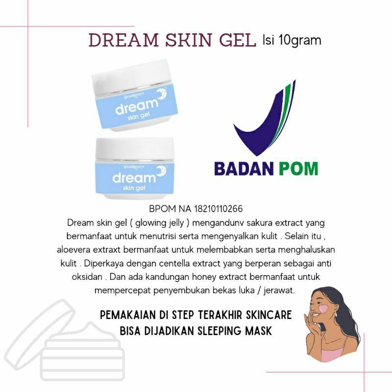 Geamoore Dream Skin Gel Pelembab Wajah