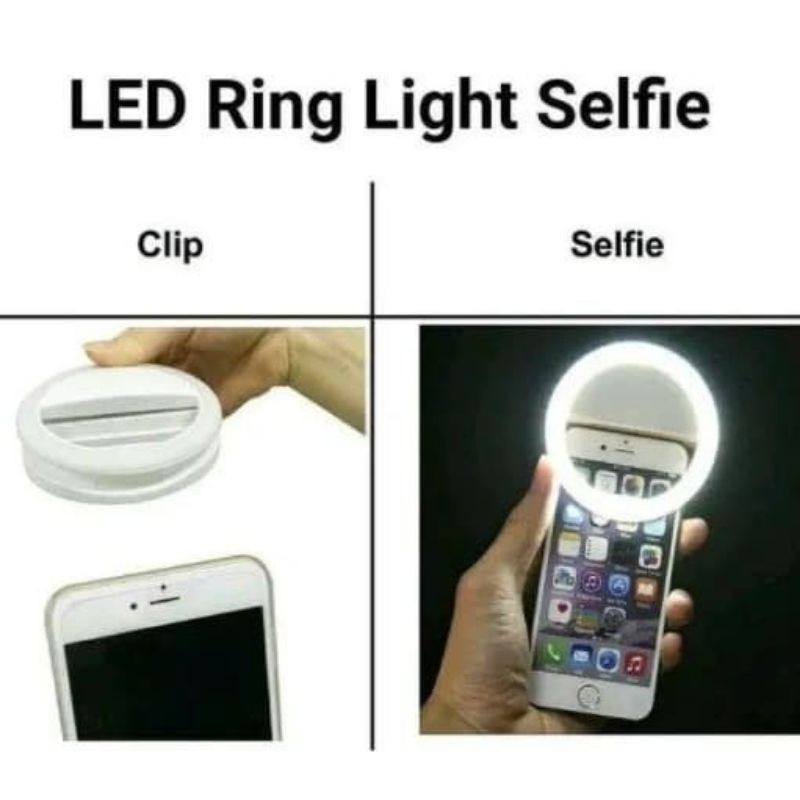 Selfie Ring Light / Universal Ring Light / Ring Light Jepit Di Hp - Lampu Selfie di Handphone