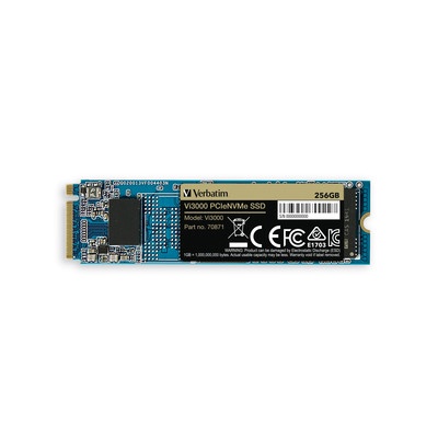 SSD VERBATIM Vi3000 256GB M.2 NVMe- SSD Verbatim 256GB Vi3000 NVMe M.2