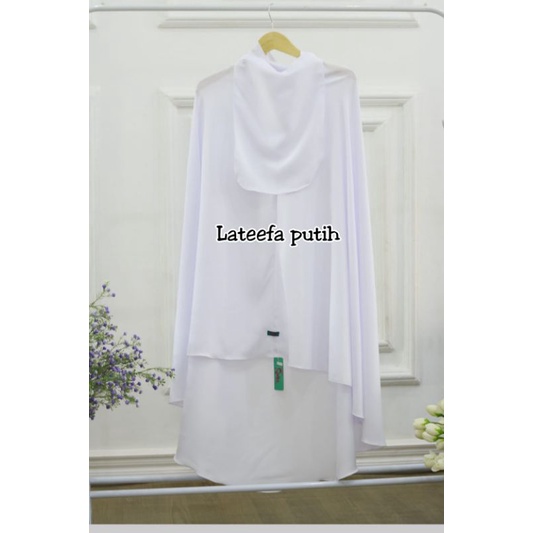 Jilbab Khimar Umroh Haji Non Pad Warna Putih dan Hitam Ukuran Jumbo