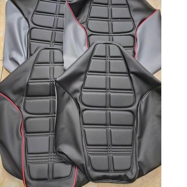 Original KULIT JOK RX KING Motif Kotak Tahu Lis Merah  Timbul new