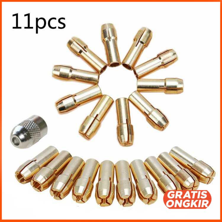 Mata Bor Drill Brass Collet 11PCS - DMPJ-31