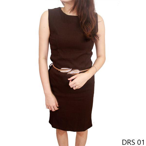 Women Dress Katun Coklat - DRS 01