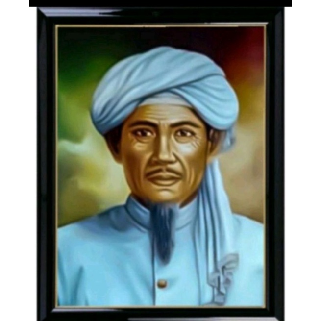 Cetak poster murah syekh Subakir plus bingkai ukuran 55x35