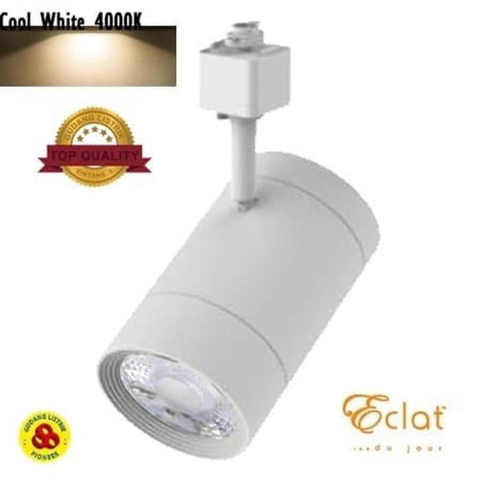 Eclat LED Track Light 14W 4200K Led Sorot Rel Putih Cahaya Cool White